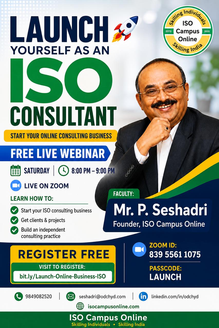 LAUNCH YOURSELF AS AN ISO CONSULTANT